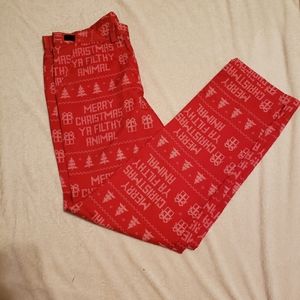Merry Christmas Ya Filthy Animal Slacks Large